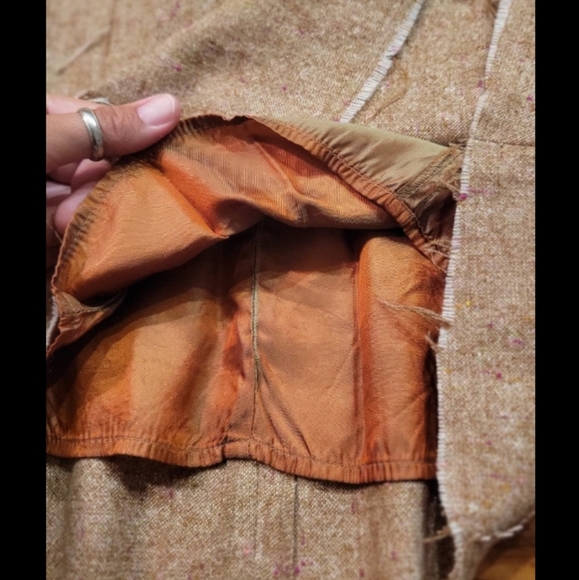 Vintage Bebe Raw Hem Speckled Wool Pencil Skirt - Picture 3 of 6